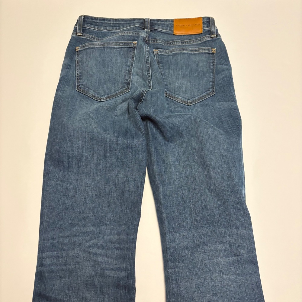 Lucky Brand Lolita Bootcut Jeans Women 8/29R Blue Low Rise Raw Hem 0573